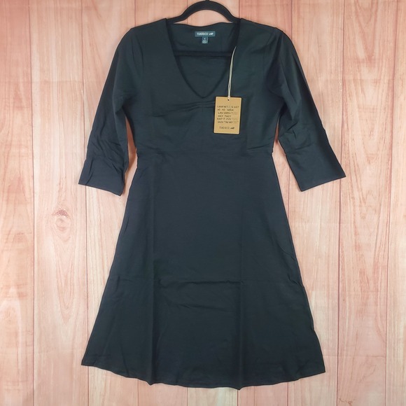 Toad&Co Dresses & Skirts - Toad & Co Rosalinda Fit & Flare Dress Women S Black Tencel V Neck